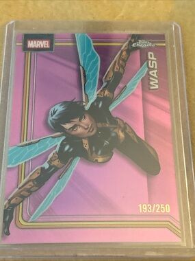 2026 Topps Chrome Marvel Comics Wasp Pink  /250 Number 193/250 Plus Bonus Base